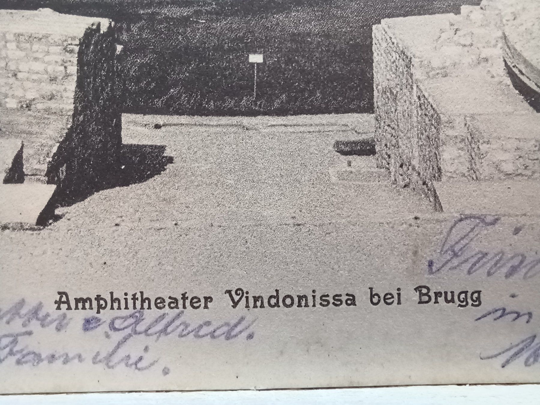 Cartoline postali: AG, Amphitheater Vindonissa Brugg 1918 – Usato da Aarau Rohr venduto da mgvw 1