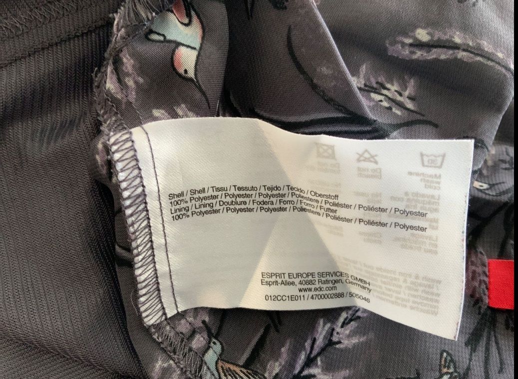 Esprit Vestiti: Robe Esprit edc grise imprimée oiseau 38 – Usato da Genève venduto da Libellule477 4