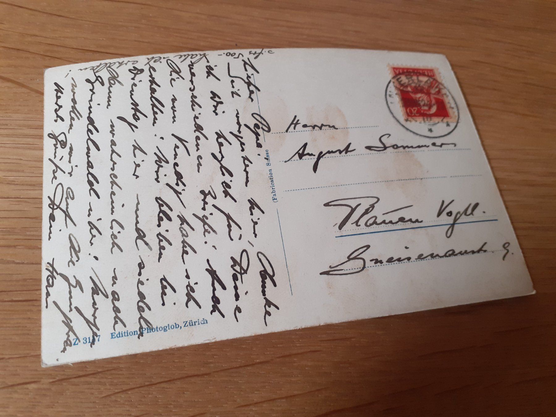 Cartoline postali: INTERLAKEN vom HARDER aus - 1926 – Usato da Winterthur venduto da Ornyx7 1