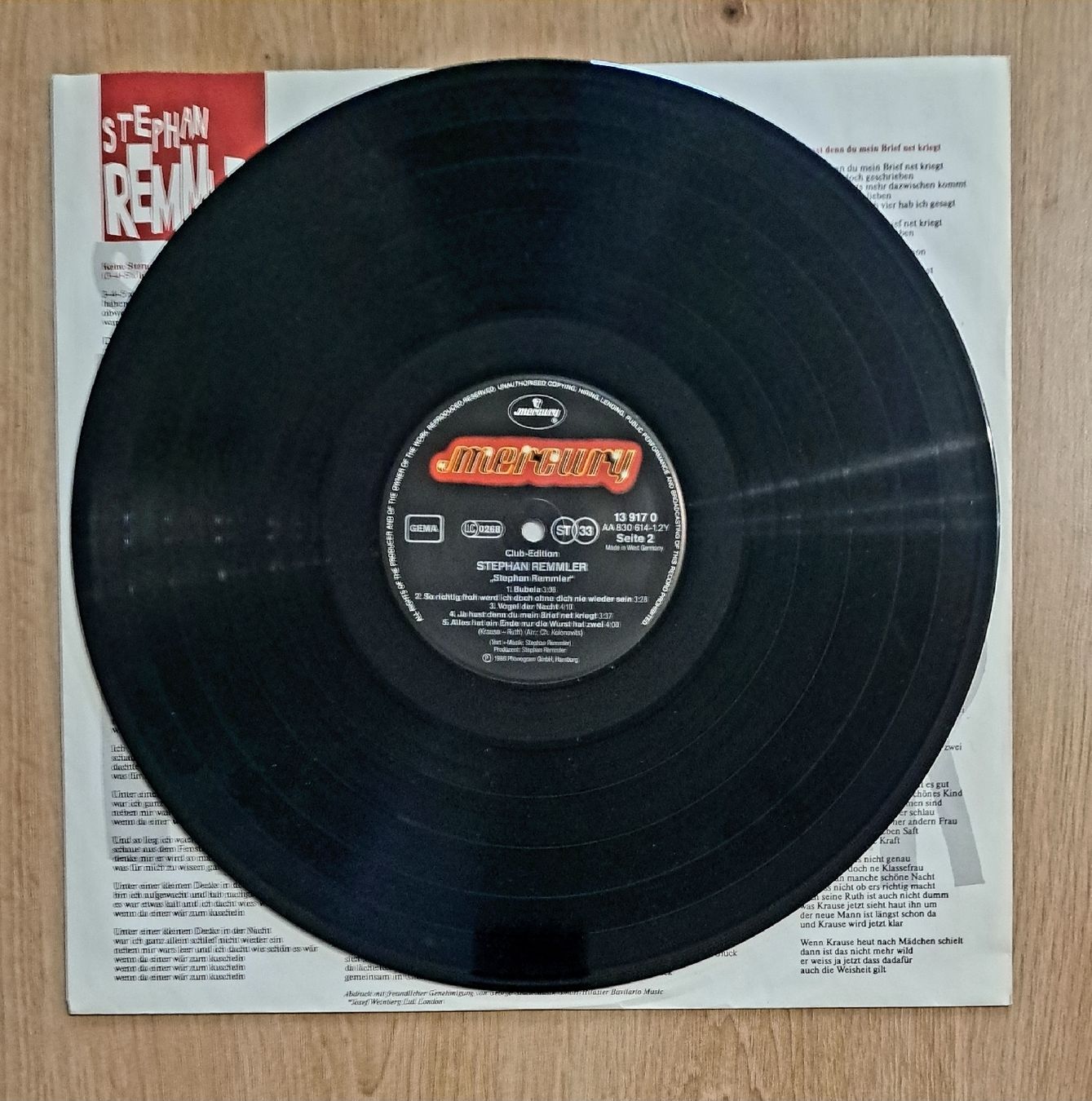 Dischi in vinile: Stephan Remmler Vinyl LP – Usato da Hasle b. Burgdorf venduto da fischfutterkanone 3