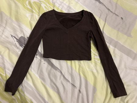 crop top manches longue S