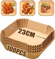 100 Stück Airfryer Backpapier Antihaft Ölfest 20CM Quadrat