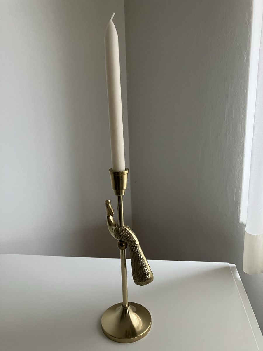 Portacandele: Goldener Kerzenständer Pfau Design – Usato da Neschwil venduto da Luna19610
