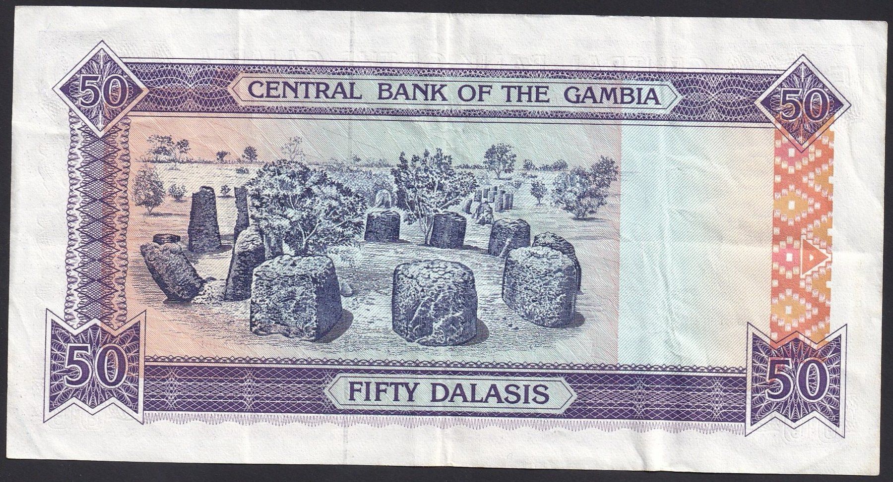 Banknoten: Gambia 50 Dalasis 1989 – Gebraucht aus Brugg AG von banknoten_muesli 1