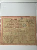 Panama Canal Aktie 1888 45 Francs mit Stempel (I33)