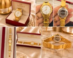 2 Partner Uhren 24 k vergoldet, Belmond1x Herren,1x Damen