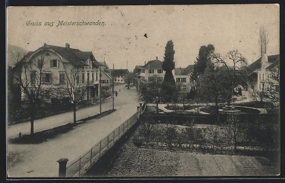Ansichtskarten: AK Meisterschwanden, Strassenpartie – Gebraucht aus Berlin von bartko-reher