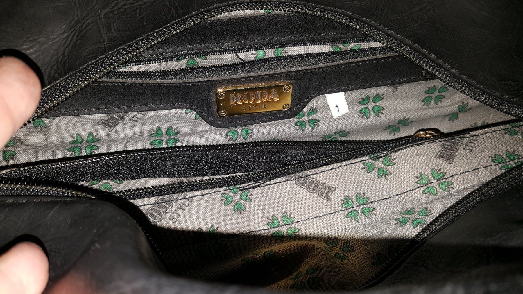 Borse da donna: Schwarze Leder-Handtasche – Usato da Hondrich venduto da Ebro01 3