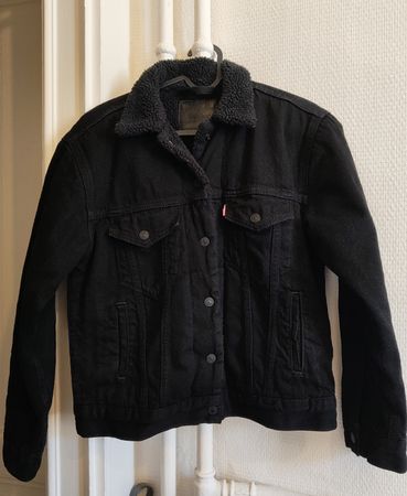 Veste Levi's Trucker Sherpa noire, taille XS