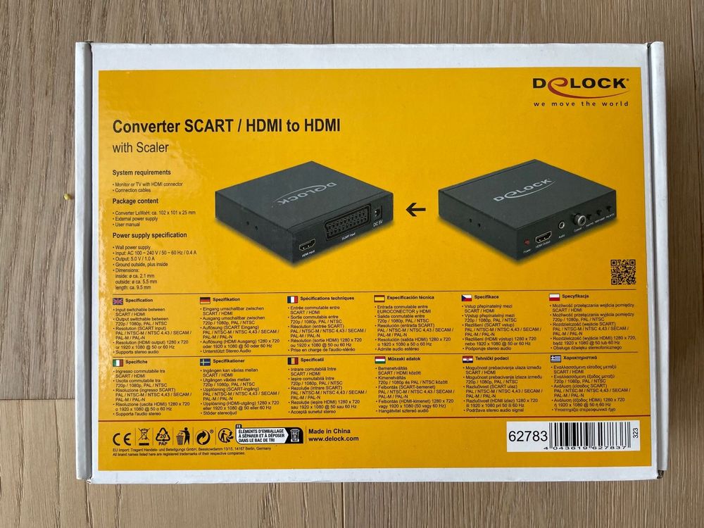 Delock Products 62783 Delock Converter SCART / HDMI to HDMI with