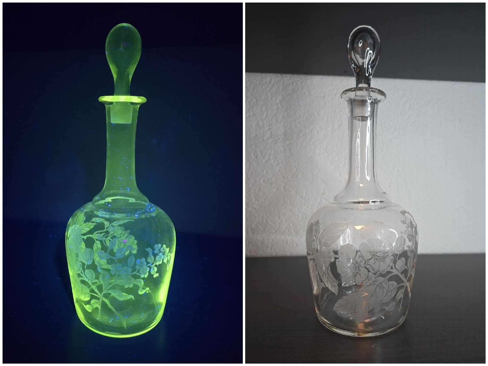 Caraffe: antike Glaskaraffe mit Stopfen *Uranglas* – Usato da Flamatt venduto da Tyrael01