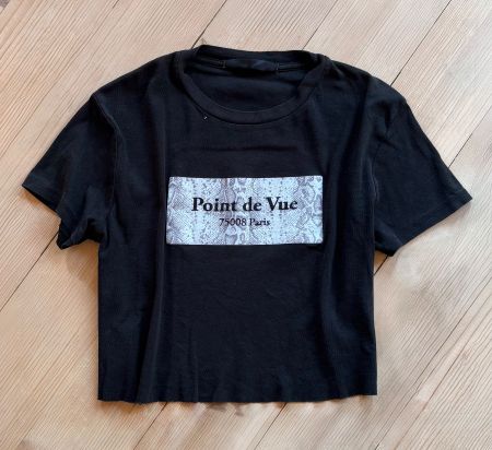 Shirt /Top bauchfrei/Croptop Point de Vue Paris,Gr. S/M