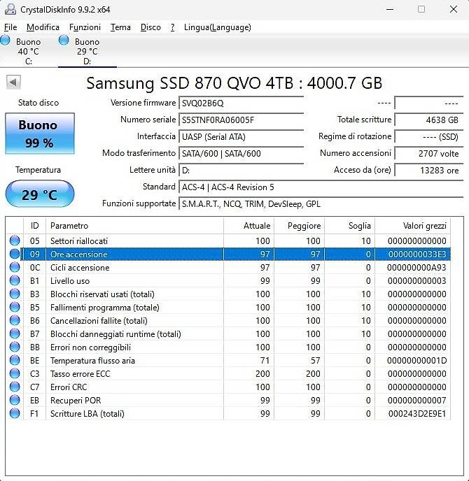 Samsung Dischi rigidi: Samsung 870 QVO 4TB – Usato da Stein am Rhein venduto da fabio8260 3