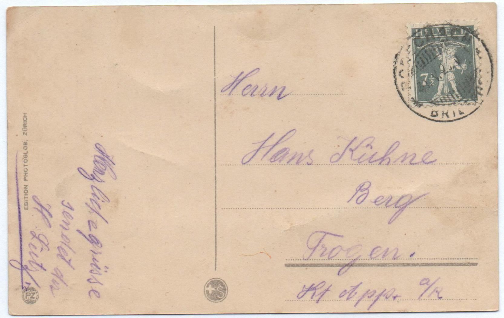 Cartoline postali: RORSCHACH Hafen mit 3 Dampfschiffen – Usato da Jona venduto da philajona 1