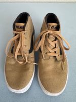 VANS LEDERSCHUHE, GR. 37 (23,5CM), BEIGE-CAMEL, HALBHOCH