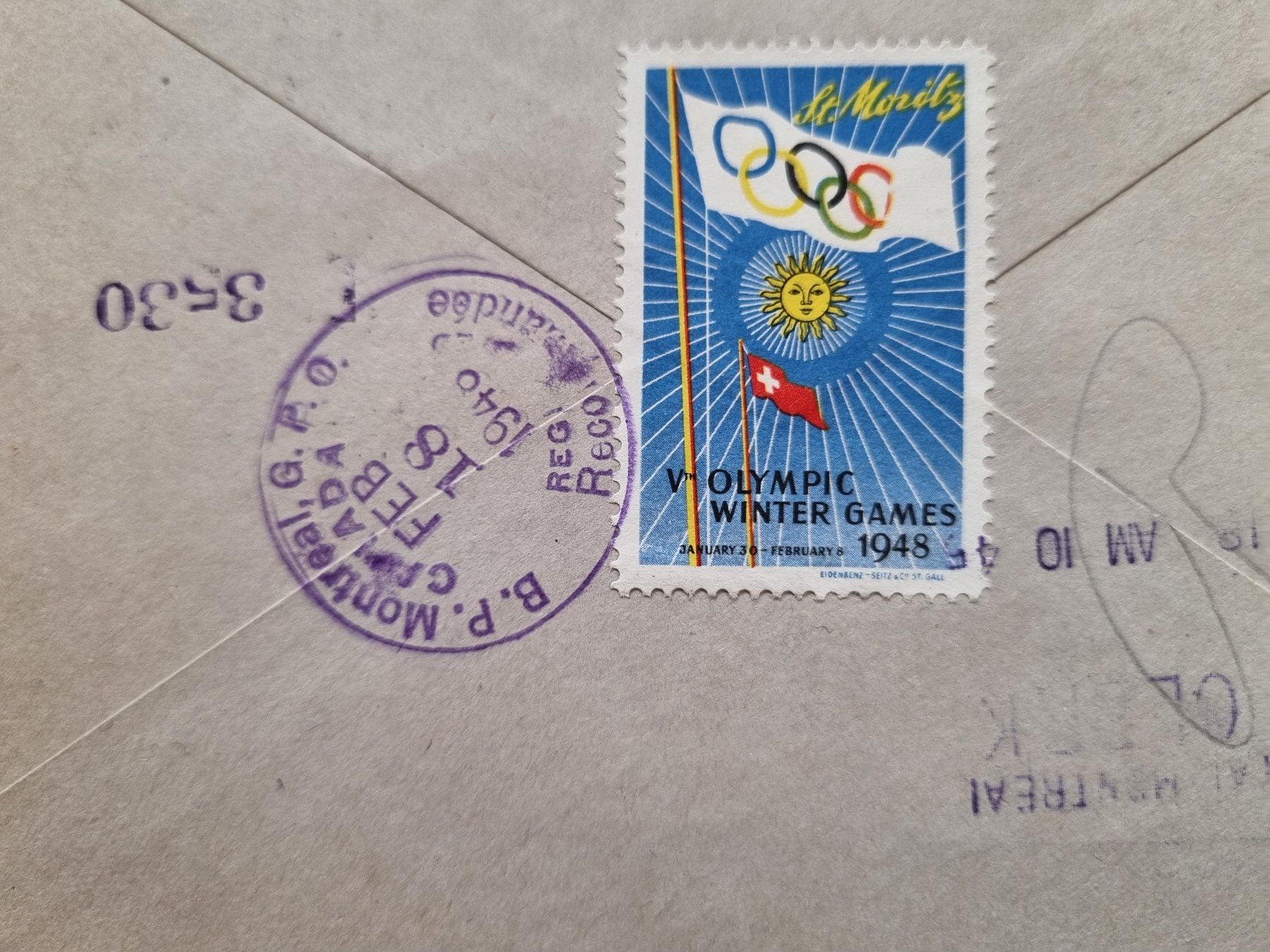 Couverts & Versandtaschen: Briefmarken auf Luftpost- Briefen. Mit Werbemarke 1948 – Gebraucht aus Trachslau von bastet06 5