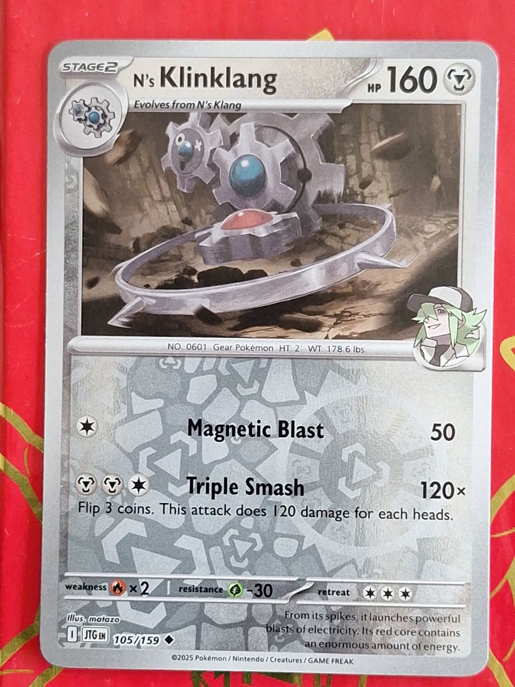 Pokémon Carte collezionabili: N's Klinklang - Reverse Holo Pokemon Journey Together – Usato da Altstätten SG venduto da GGsGameshop