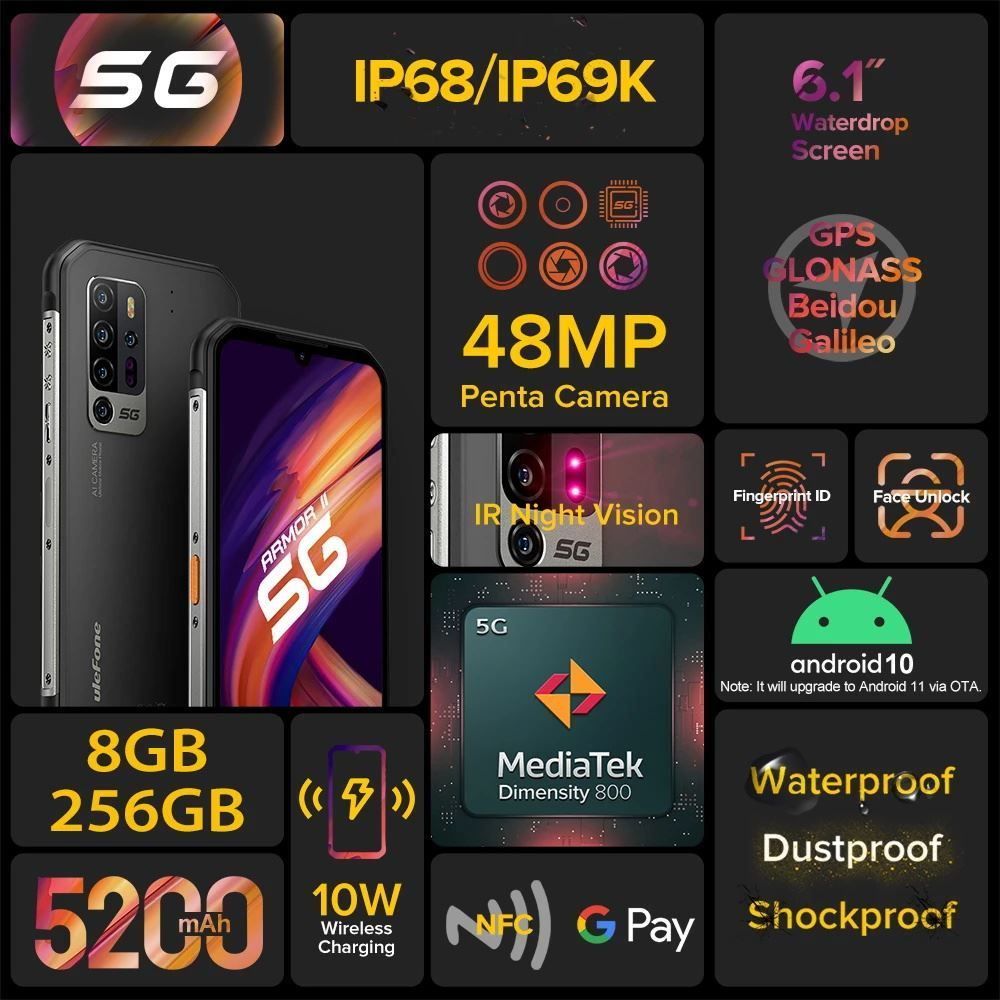 Telefoni cellulari / Smartphones: Ulefone Armor 11 6.1'' 8GB + 256GB – Nuovo e nell'imballaggio originale da Malans GR venduto da BUYBEST-Schweiz 1