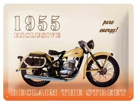 Schilder: Blechschild - Motorrad 1955 – Neu (gemäss Beschreibung) aus Ennetbürgen von open24shop