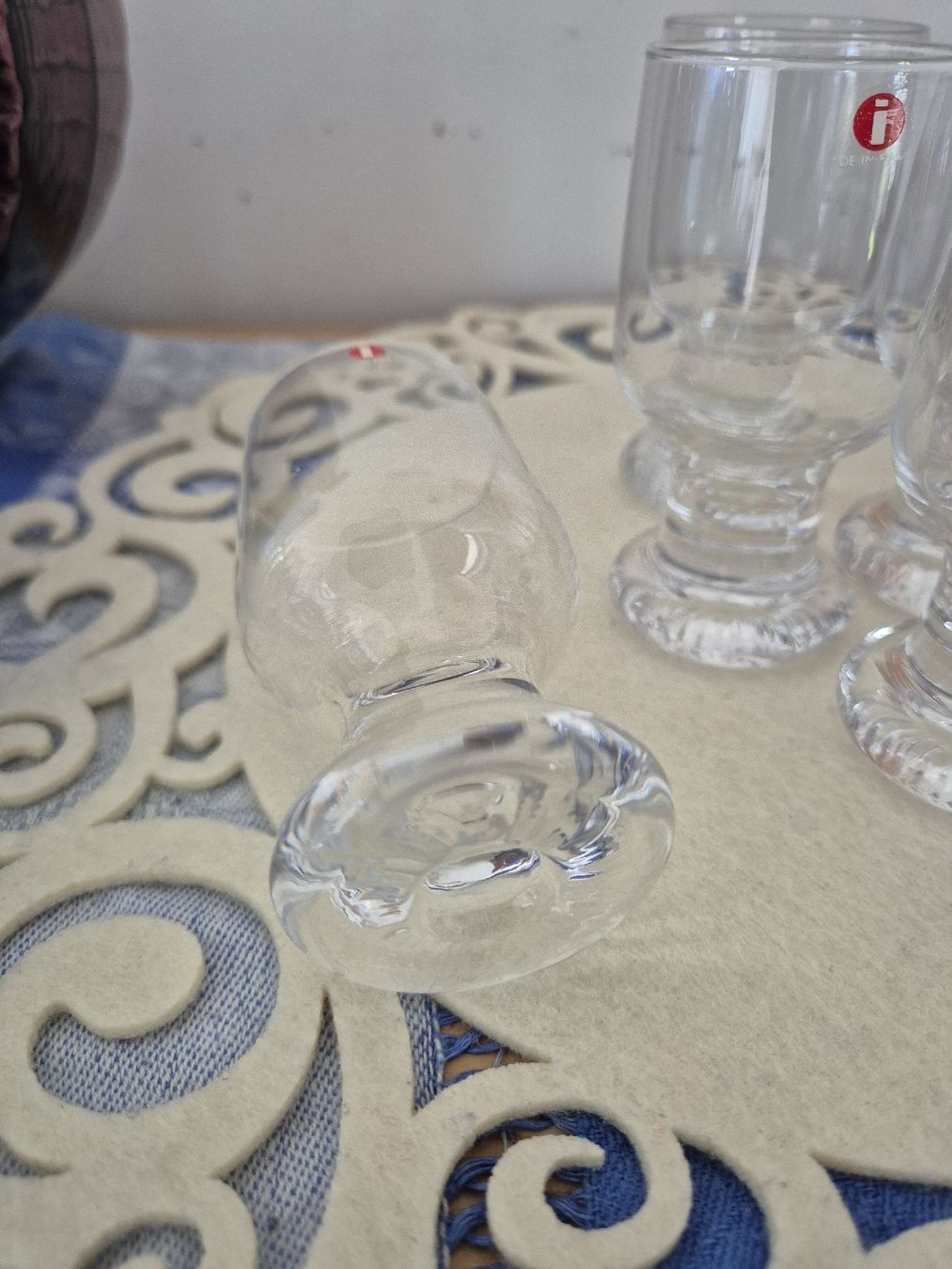Iittala Bicchieri: Iittala Joiku Sherrygläser / Schnapsgläser – Usato da Oberdiessbach venduto da Finland1977 5
