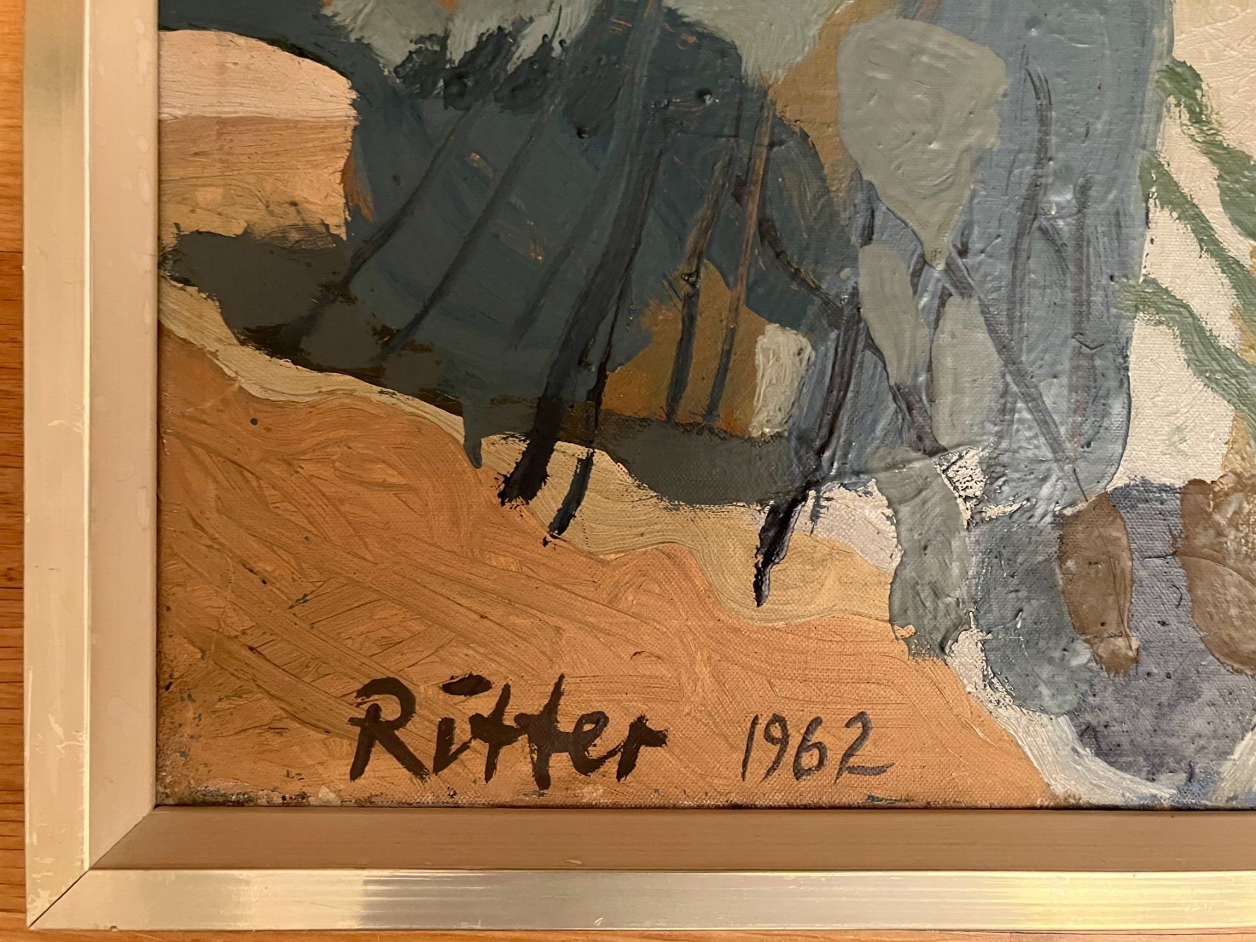 Gemälde: Werner Ritter - Ölgemälde - 1962 - "La Bajol" – Gebraucht aus Basel von ekaeufer 2