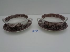 2 Suppentassen –Royal Tudor Ware England