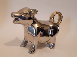 Briefbeschwerer Kuh Figur mit vergoldeten Details
