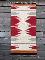 Handgewebter Läufer im Kelim-/Navajo-Stil – 41 × 87 cm  