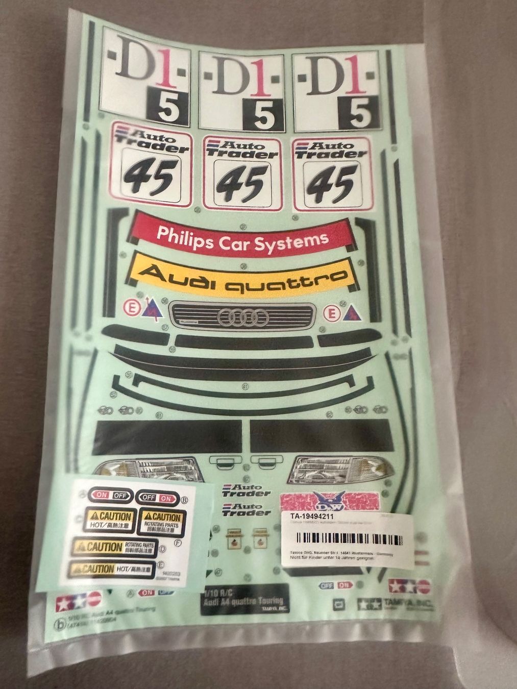 Tamiya Modellismo RC: Tamiya Audi A4 Karosserie – Nuovo (secondo la descrizione) da Oftringen venduto da ib.85 2