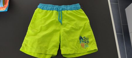 Kinder Badehose Badeshorts Neon Gelb Surf West Coast Gr. 134