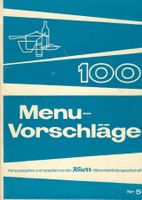 100 Menü-Vorschläge 100 Rezepte Knorr Nährmittel ca.1960