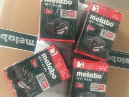 4 Stück NEU 2026 CAS Metabo Akku 4.0 Ah Li Wert je Fr.  96.-