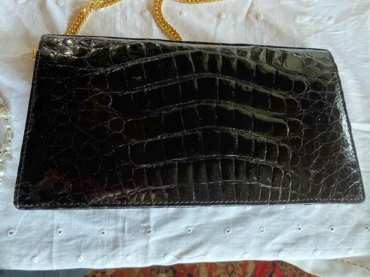 Borse da donna: Echte Krokoleder Clutch mit Kette – Usato da Bassersdorf venduto da groovygremlin 1