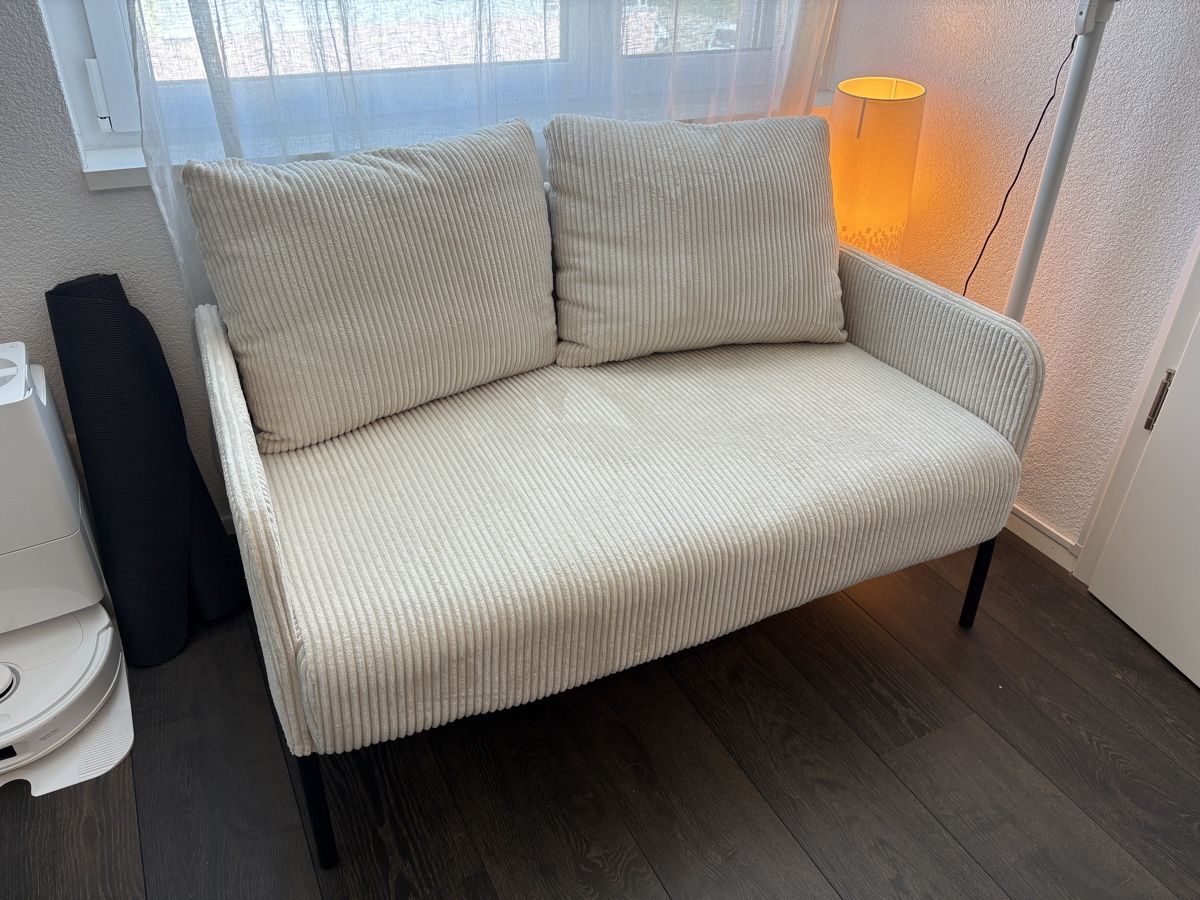 Mömax Divani: 2-Sitzer Sofa Miami Beige/schwarz Webstoff Breite 120cm – Usato da Dübendorf venduto da Mausis 3