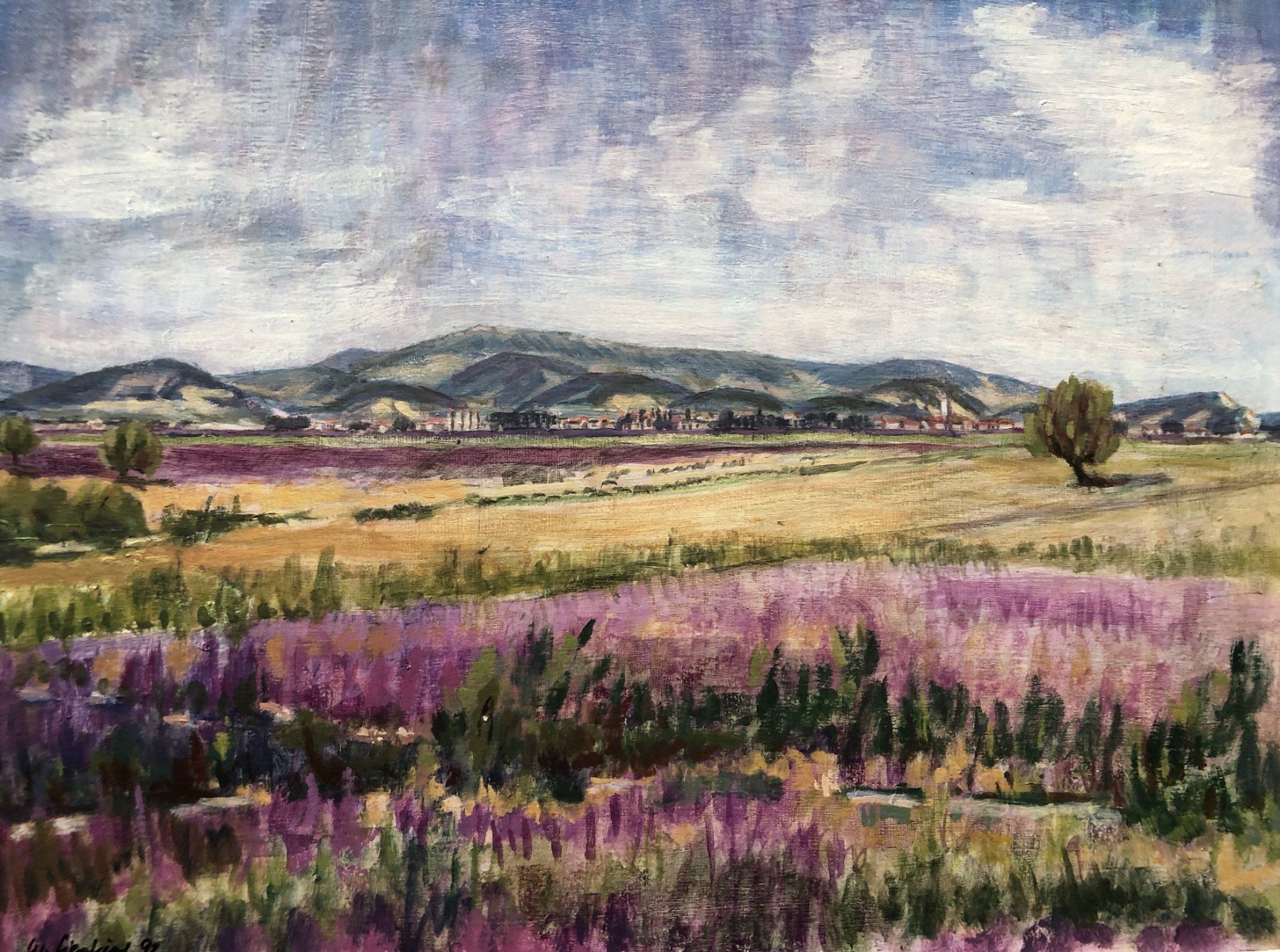 Dipinti: Gemälde - Öl auf Platte - "Provence" - signiert. W.Siegfried – Usato da Schaffhausen venduto da durruti 1
