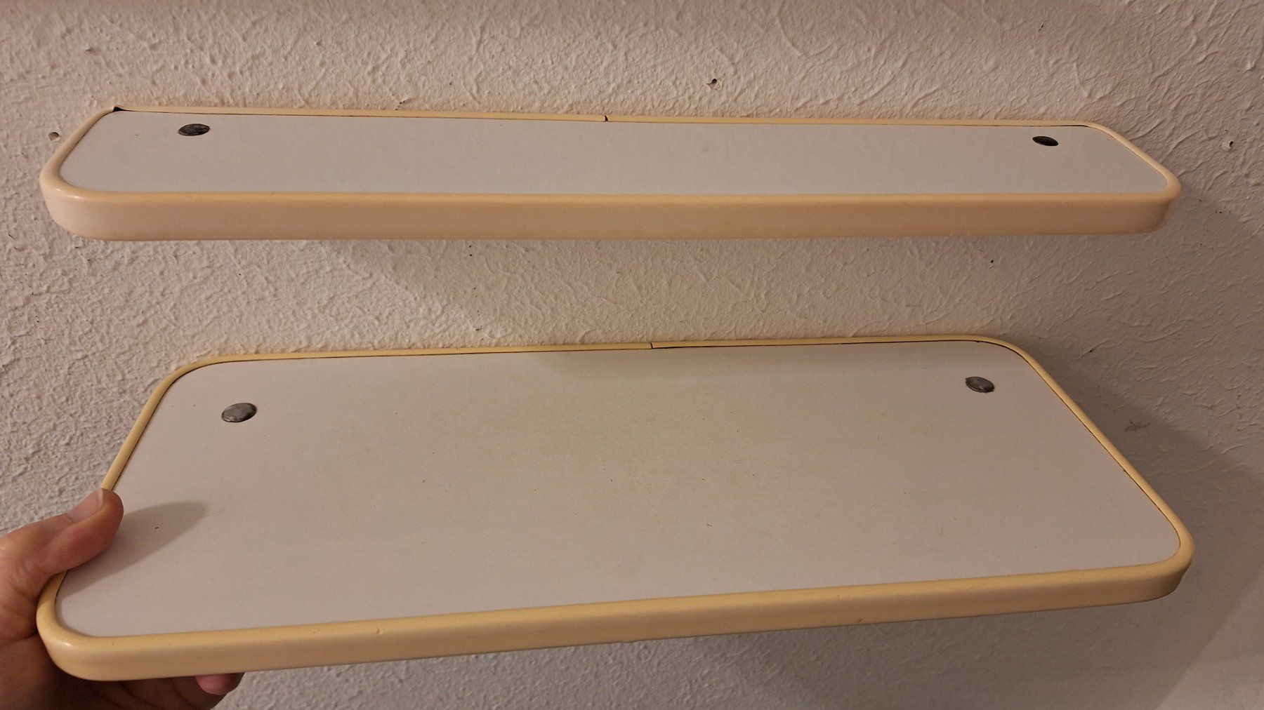 Scaffali: Vintage Wandablage 2teilig, weiss – Usato da Arlesheim venduto da shopradl