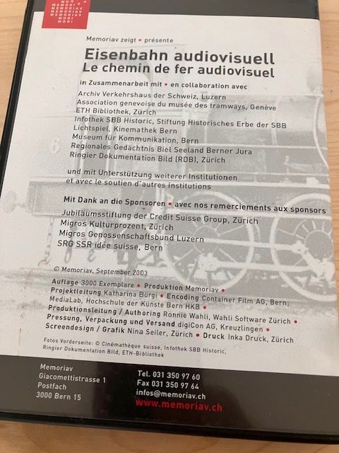 Tutti i DVDs: DVD Eisenbahn audiovisuell – Usato da Thalwil venduto da Trainspotter 1