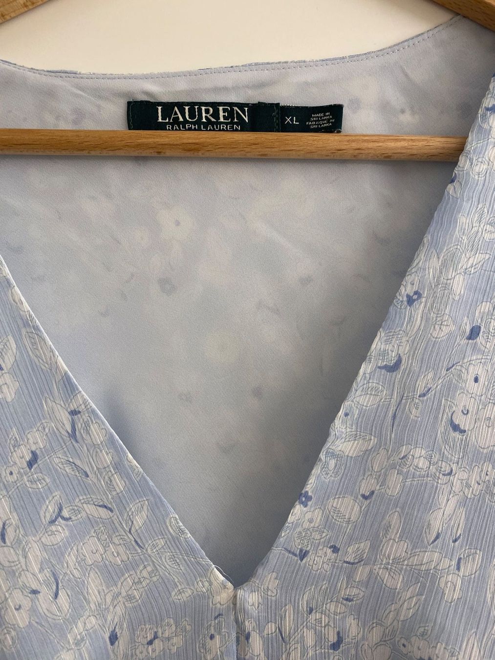 Ralph Lauren Camicette: Ralph Lauren Bluse mit Blumenmuster hellblau Gr. XL – Usato da Pratteln venduto da a23_j2gs 6