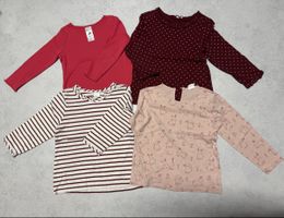 4 Langarmshirts Mädchen, Grösse 92