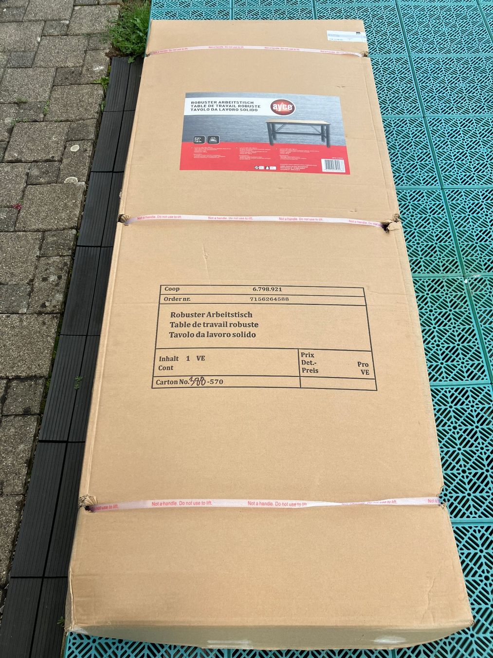 Tavoli: Arbeitstisch Holz-Metall – Nuovo e nell'imballaggio originale da Riedholz venduto da mastercom 3