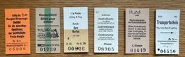Kartonbillette SBB, SGV und RhB - kleine Sammlung mit 6 Stk.
