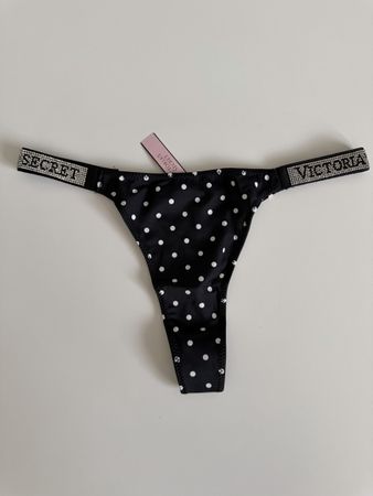 Victoria's Secret Panty black white polka dot size M new