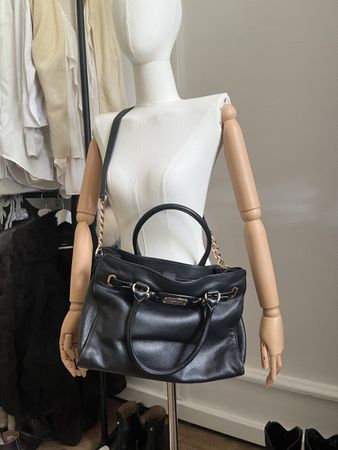 Michael Kors black leather handbag 