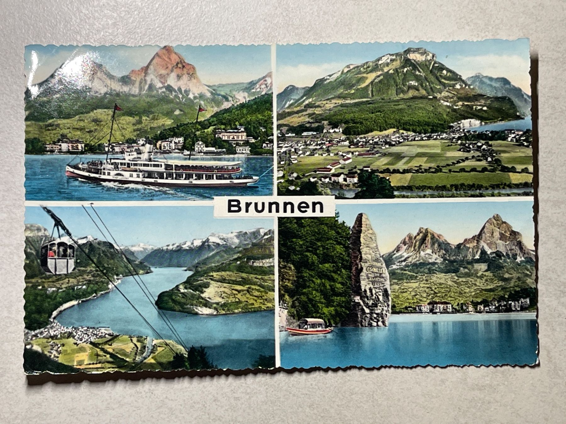 Cartoline postali: Ansichtskarte von Brunnen, Vierwaldstättersee, – Usato da Strengelbach venduto da Aschatan5