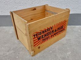 alte Holzkiste Kiste WENGER & HUG TEIGWAREN GÜMLIGEN