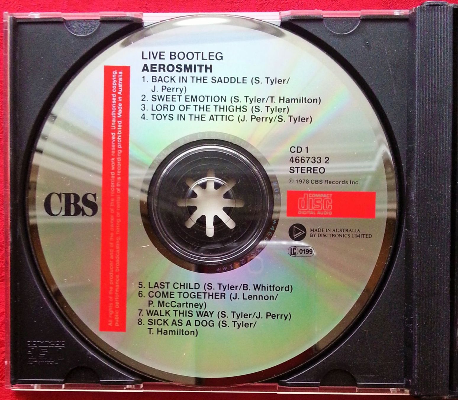 CD: CD 2x AEROSMITH - LIVE BOOTLEG, 1978 – Usato da Oberriet SG venduto da Manick 2