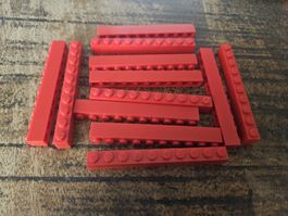 lego 6111 lot de 12 pièces Red Brick 1 x 10