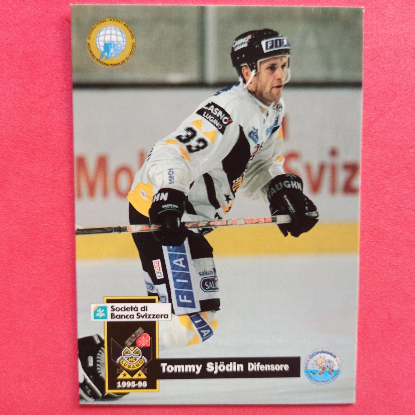 Carte collezionabili: Tommy Sjödin - HC LUGANO CARD - 1995/96 – Usato da Dübendorf venduto da kb86_MOVIE