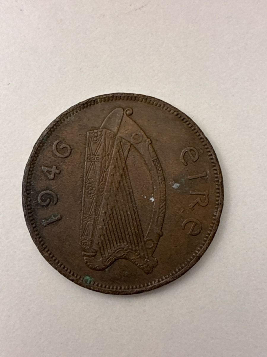Tutti le monete: Nr. 87: 1 Pence, altes irisches Pfund, 1946 – Usato da Burgdorf venduto da Yakari5165