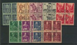 Historische Bilder 243-251 Viererblock gestempelt